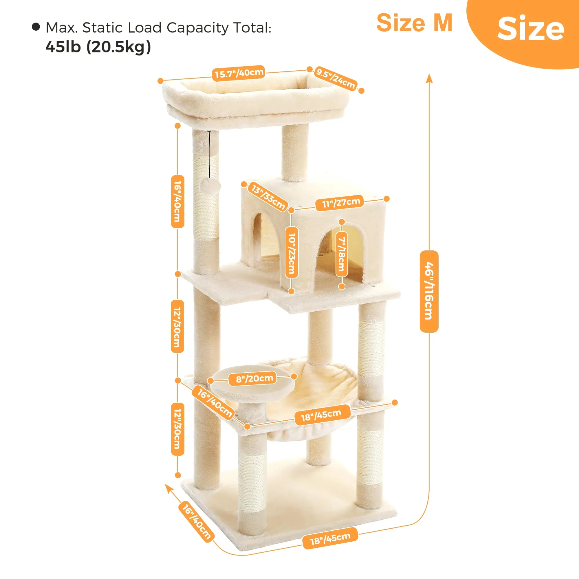 Luxury Cat Tree House Tower