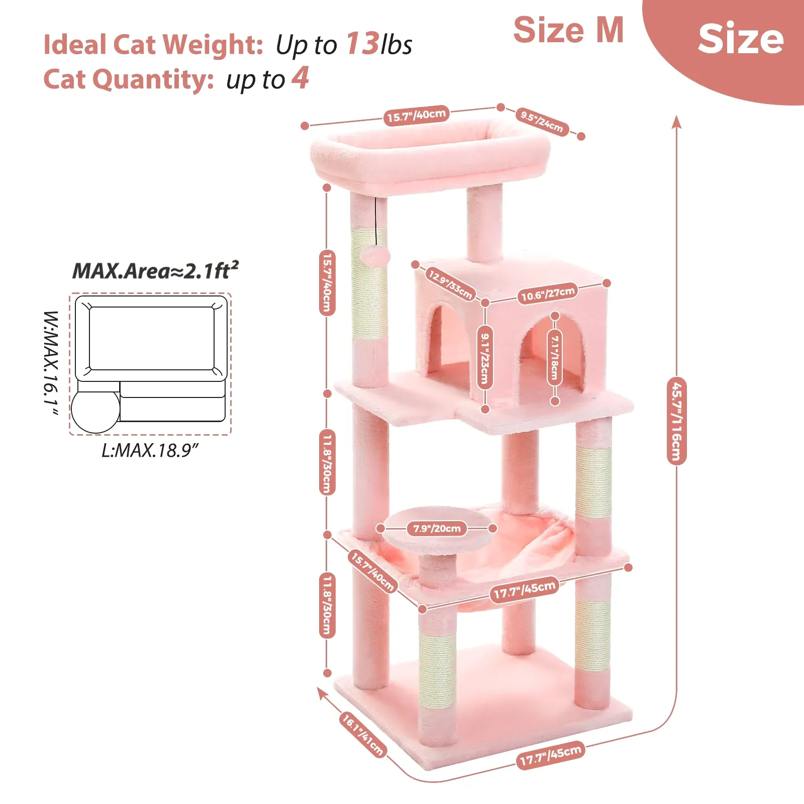 Luxury Cat Tree House Tower