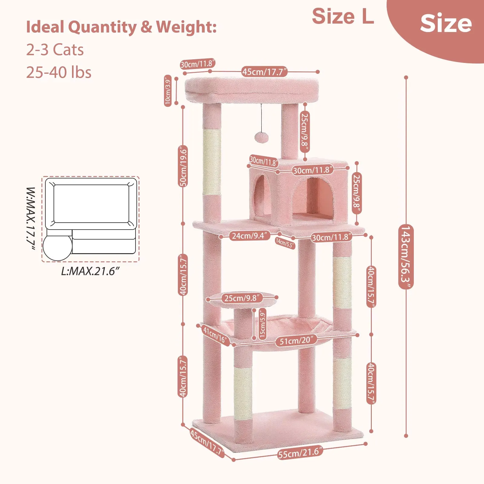 Luxury Cat Tree House Tower