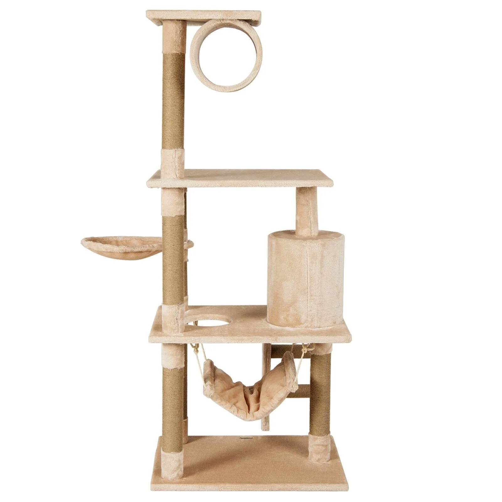 Multi-Level Cat Scratch Post Tree-Beige