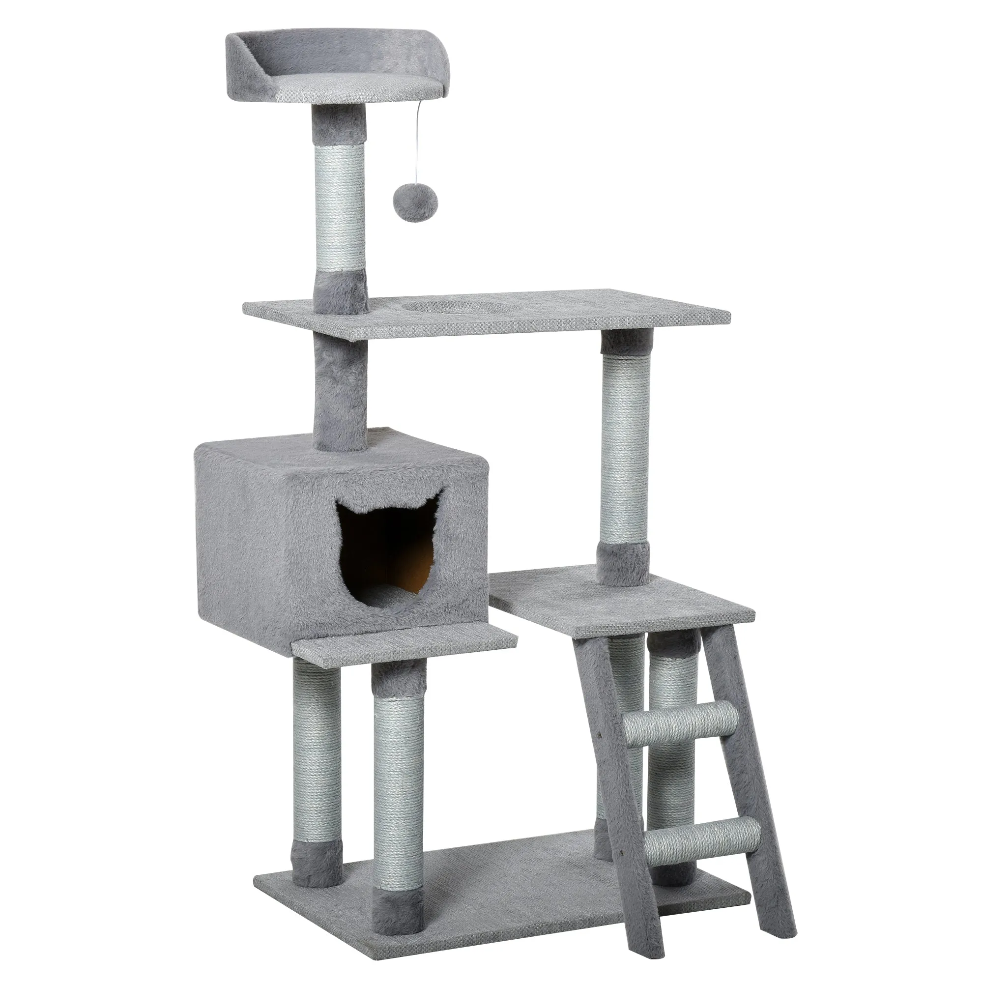 Multi-level Cat tree w/ scratching post and dangling ball
