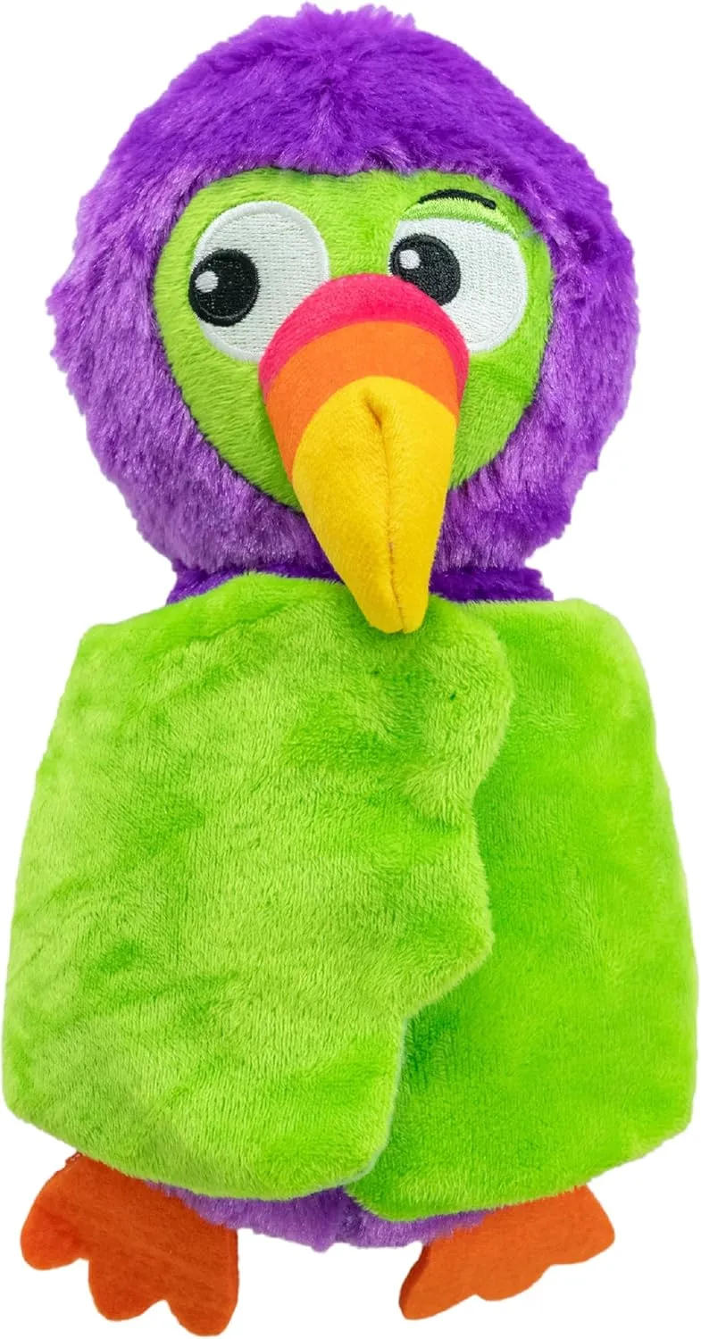 Outward Hound by Nina Ottosson Hide-Ablez Plush Dog Puzzle with Treat Ball, Toucan, Multicolored