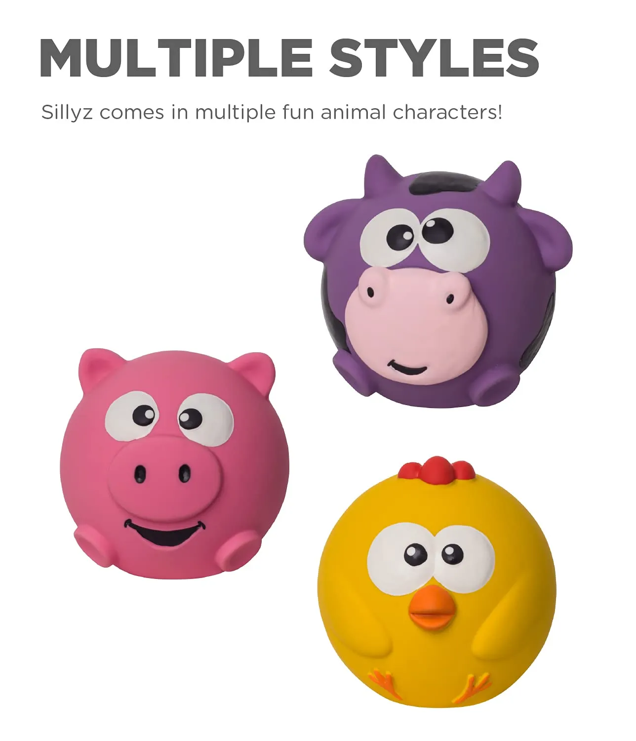 Outward Hound Sillyz Pig Latex Rubber Squeaky Ball Dog Toy- Pink