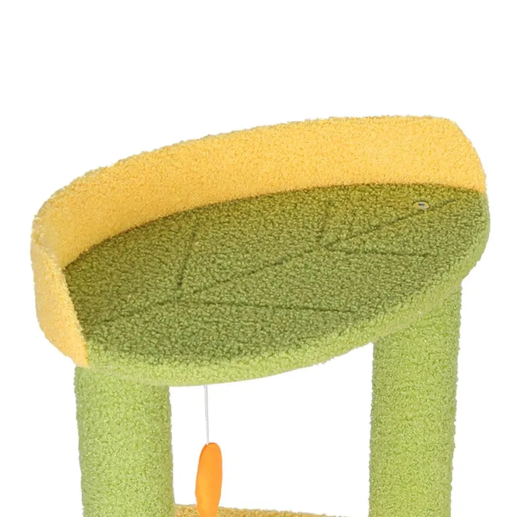 PaWz Cat Tree Scratching Post Multi-Level - Green 146cm
