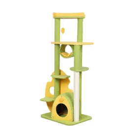 PaWz Cat Tree Scratching Post Multi-Level - Green 146cm