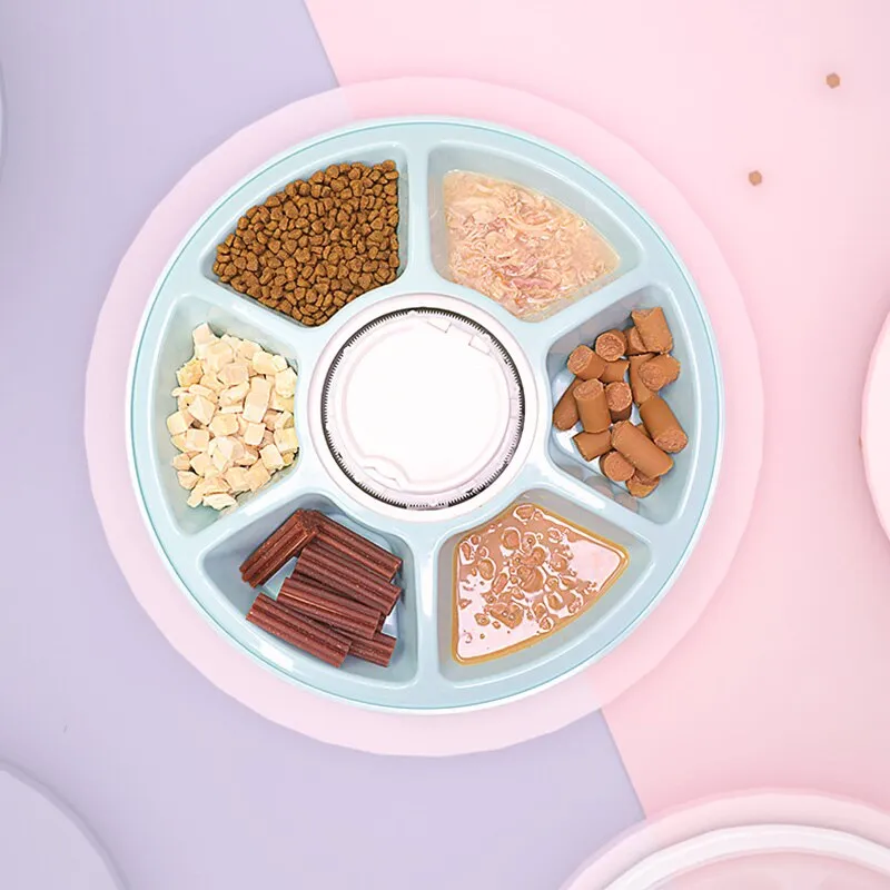 Pet Automatic Timer 6 Grids Food Dispenser