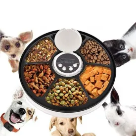 Pet Automatic Timer 6 Grids Food Dispenser