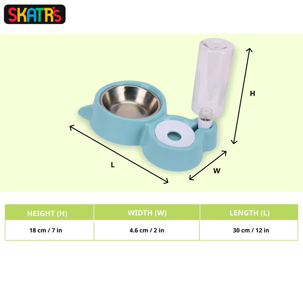 Skatrs Automatic Water Dispenser and Food Bowl for Dogs and Cats