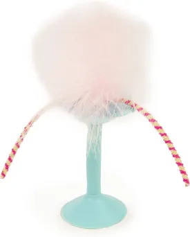 SmartyKat Window Wobbler Suction Cup Feather Cat Toy - Turquoise/Pink, One Size