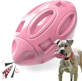 Squeaky Dog Toys for Aggressive Chewers: Rubber Puppy Chew Ball with Squeaker, Almost Indestructible and Durable Pet Toy for Medium and Large Breed