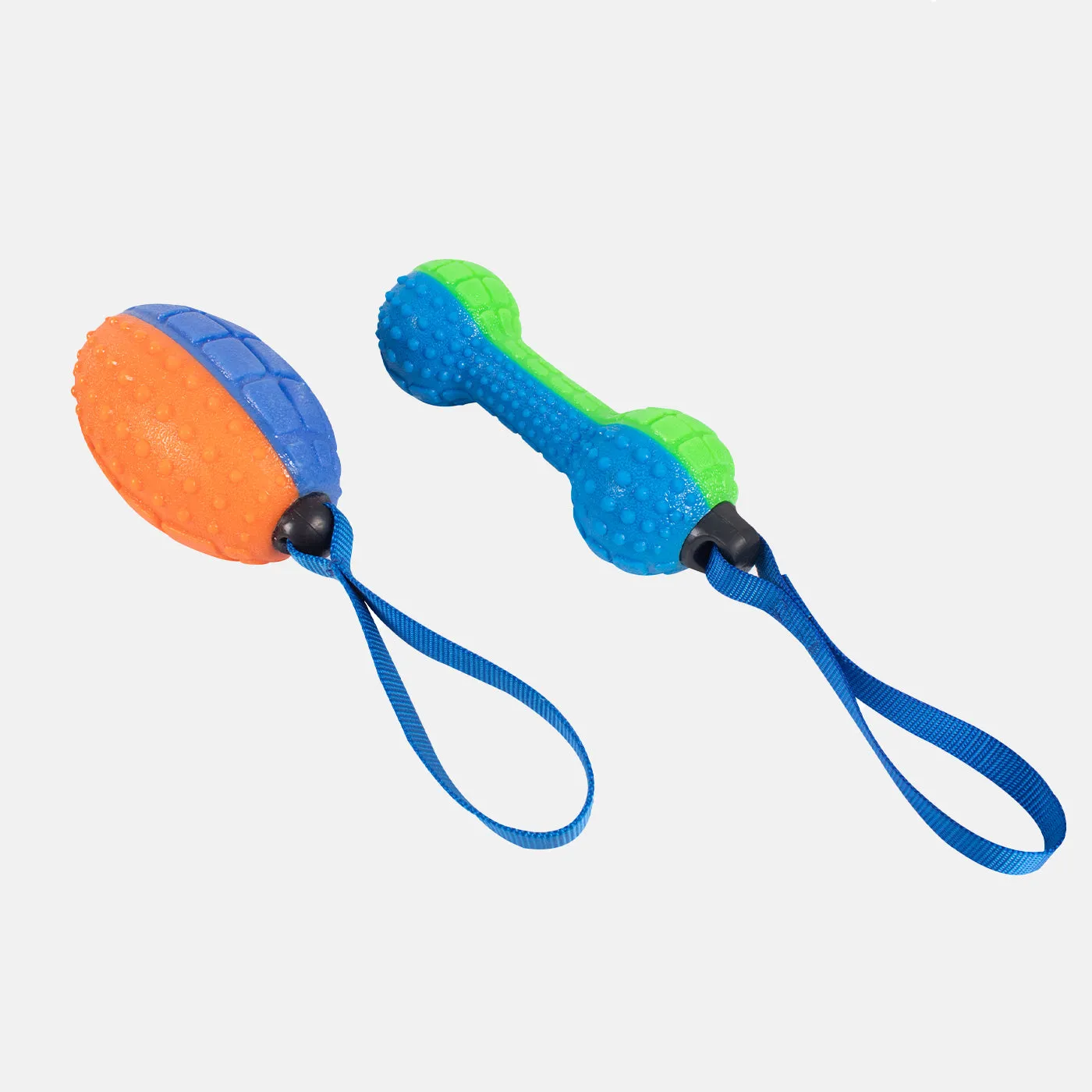 Squeaky Rubber Dog Toy With Handle