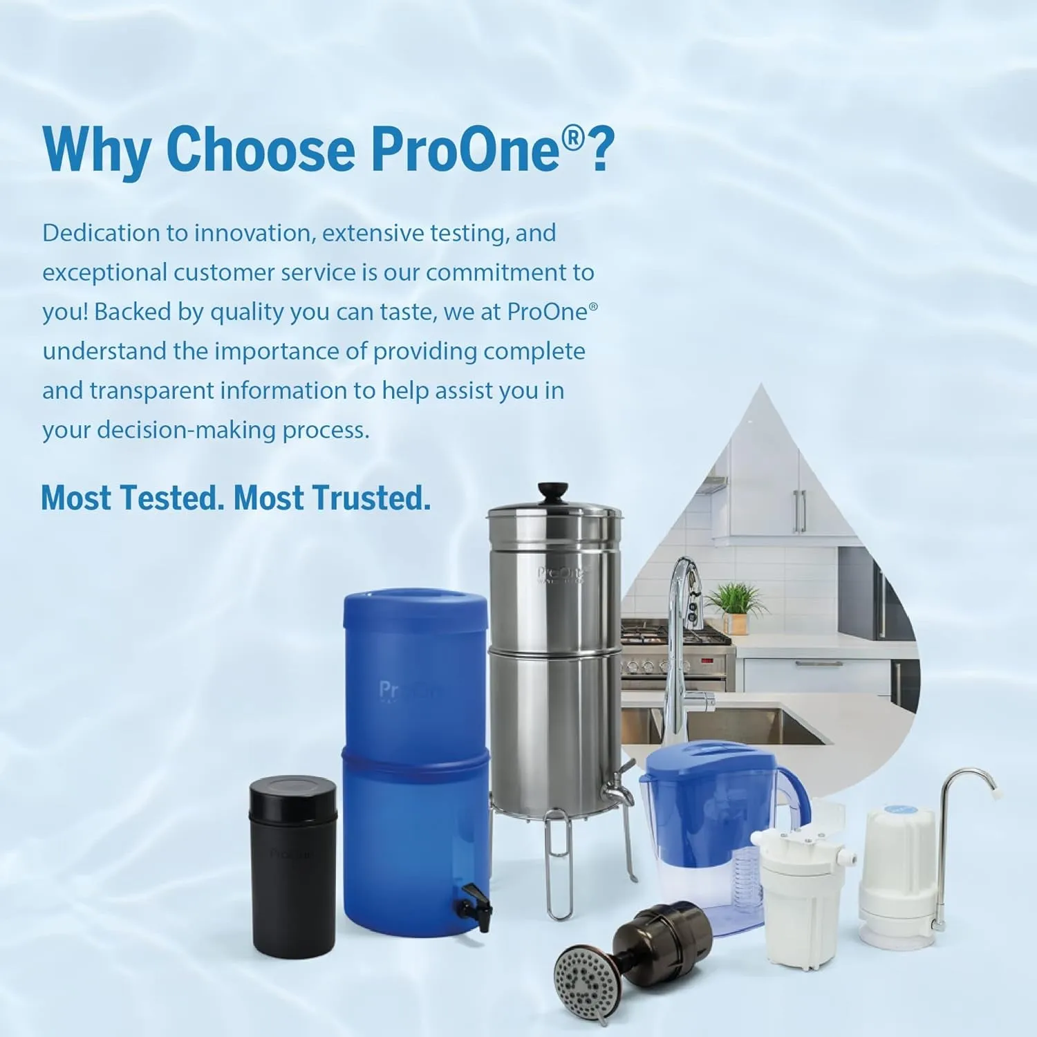 Traveler  Stainless-Steel Gravity Filter System, 2.25-Gallon Water Capacity, Countertop Water Dispenser for Home & Travel with One 5” Filter & Wire Stand, Independently Tested Proven to Reduce