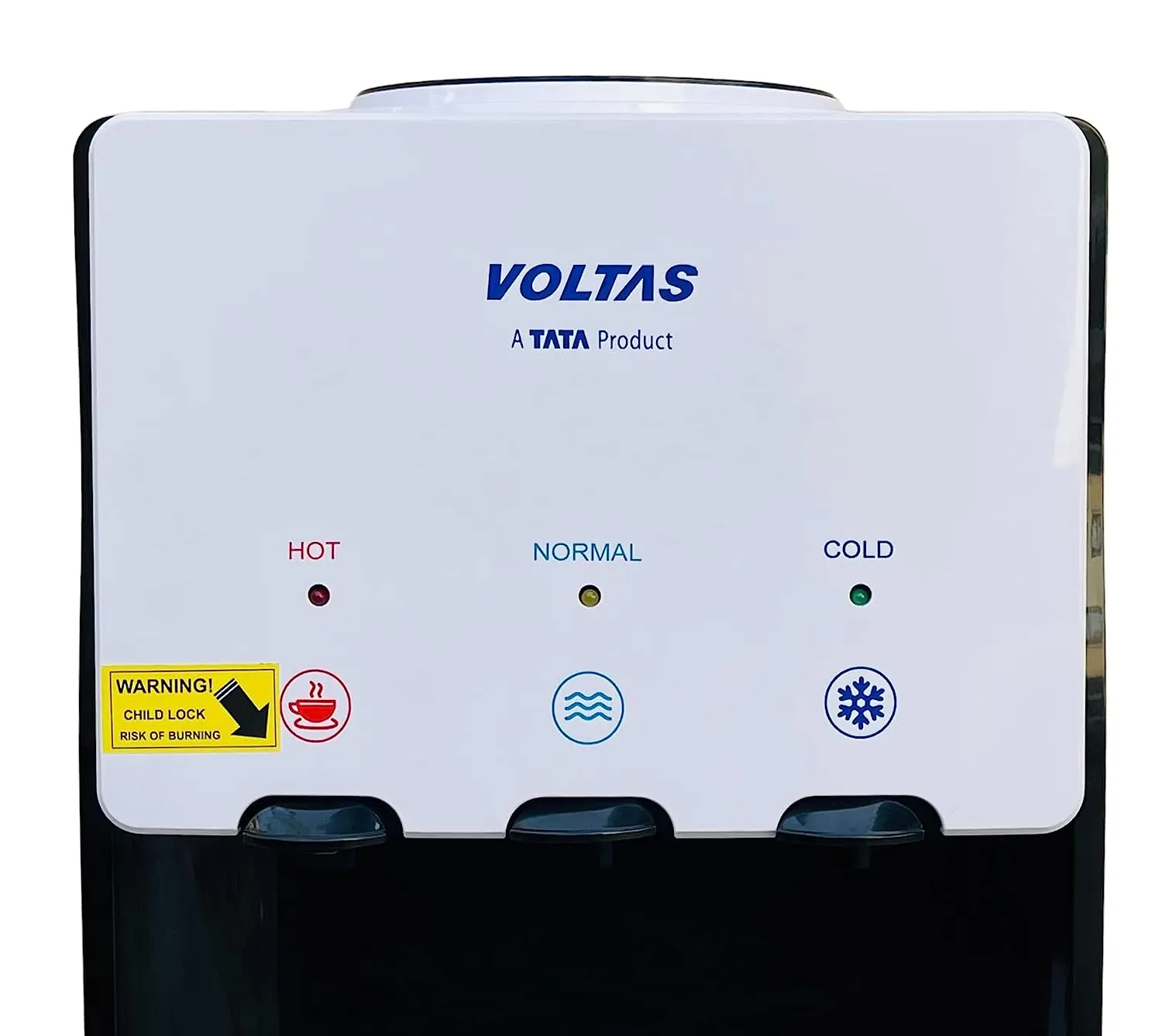 Voltas Spring TT Table Top Water Dispenser with Three Temperature Tap and Compact Design (White and Black)